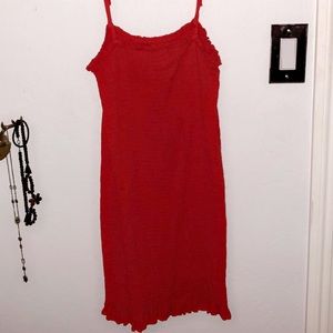 Red beach dress
